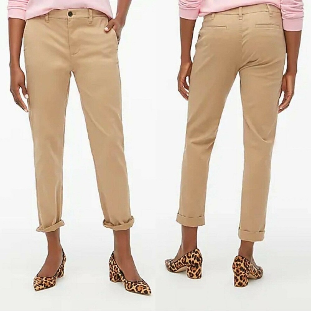 J. Crew NWT High Rise Girlfriend Chino Straight Pants Size 0